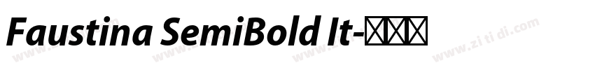 Faustina SemiBold It字体转换